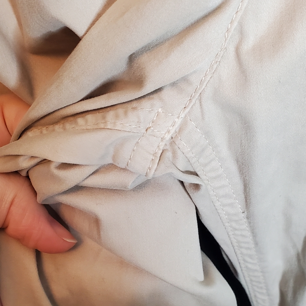 ❤️‍ VINTAGE Armani Collezioni 90s Designer Beige Casual Pants ~ estimated size 4 - Picture 6 of 13